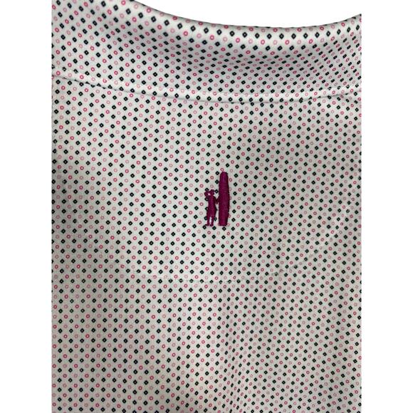 Men's Johnny O Polka Dot white golf polo Size Medium - Picture 4 of 8